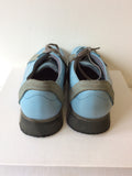 BRAND NEW JOURNEY CONVEYOR BLUE & GREY LEATHER LACE UP SHOES  SIZE 4/37