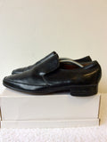 BARKER BLACK LEATHER SLIP ON SHOES SIZE 9.5/43.5