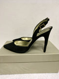 GUESS BLACK SUEDE SLINGBACK HEELS SIZE 5/38