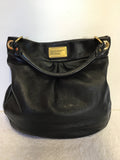 MARC JACOBS BLACK LEATHER TOP HANDLE SHOPPER BAG