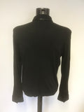 ARMANI EXCHANGE BLACK COLLARED LONG SLEEVE POLO SHIRT SIZE L