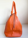 DESIGNER LOPEZ TAIBO ORANGE LEATHER TOTE BAG