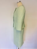 COUNTRY CASUALS LIGHT GREEN EMBROIDERED TOP DRESS & JACKET SUIT SIZE 18
