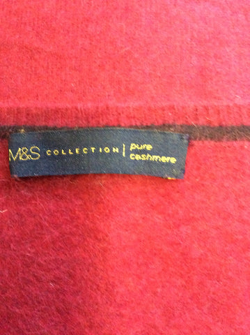 MARKS & SPENCER DARK RED CASHMERE JUMPER SIZE 14