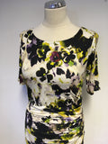 PAUL SMITH BLACK COLLECTION FLORAL PRINT STRETCH JERSEY DRESS SIZE M
