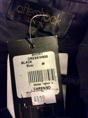 BRAND NEW AFTERSHOCK BLACK BEADED ONE SHOULDER COCKTAIL DRESS SIZE M UK 12