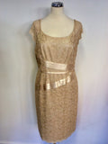BRAND NEW DRESS CODE BY VEROMIA CHAMPAGNE LACE DRESS & JACKET SIZE 20