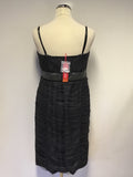 BRAND NEW MONSOON GREY NET OVERLAY EMBELLISHED STRAPPY/ STRAPLESS DRESS SIZE 14