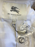 BURBERRY BEIGE WOOL & CASHMERE BLEND BELTED BELL CUFF COAT SIZE 8