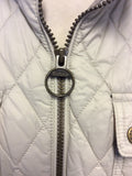 BARBOUR RACHEL QUILT JACKET IN MIST WITH LIBERTY FABRIC TRIM SIZE 16