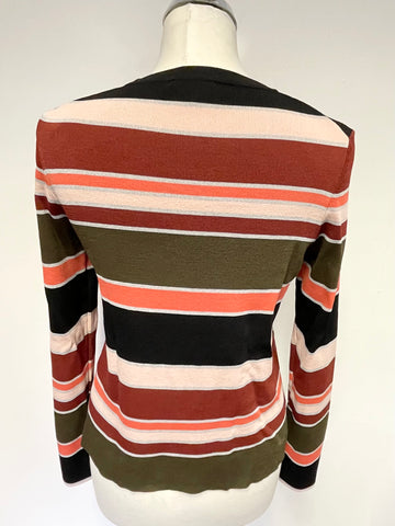 BRAND NEW WHISTLES STRIPED FINE KNIT JUMPER SIZE 10