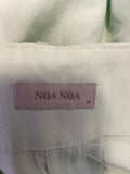 NOA NOA MINT GREEN SILK & LINEN BLEND EMBROIDERED & SEQUIN TRIM WIDE LEG TROUSERS SIZE M