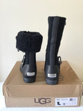 BRAND NEW UGG BELLVUE III BLACK LEATHER & SUEDE BOOTS SIZE 3.5/36