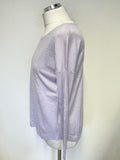 BRAND NEW PURE COLLECTION LILAC 100% SUPERFINE CASHMERE JUMPER SIZE 10