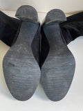 STUART WEITZMAN FOR RUSSELL & BROMLEY BLACK SUEDE 50/50 HIGH HEEL OVER KNEE BOOTS SIZE 7/40