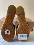 BRAND NEW UGG EZRAH BLACK LEATHER WEDGE HEEL SANDALS SIZE 5/38