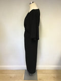 BRAND NEW PHASE EIGHT BLACK KIMONO SLEEVE MAXI DRESS SIZE 12