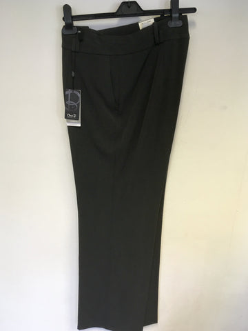 BRAND NEW OSCAR B CHARCOAL GREY MISS LAURA LOOSE FIT TROUSERS SIZE 20