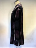 WINDSMOOR PURPLE SHADES LONG VELVET JACKET SIZE 20