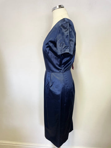 BRAND NEW WHISTLES MIDNIGHT BLUE SATEEN SPECIAL OCCASION DRESS SIZE 8