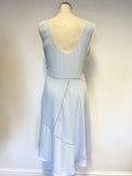 REISS LANA LIGHT BLUE SLEEVELESS SCOOP BACK A LINE DRESS SIZE 12