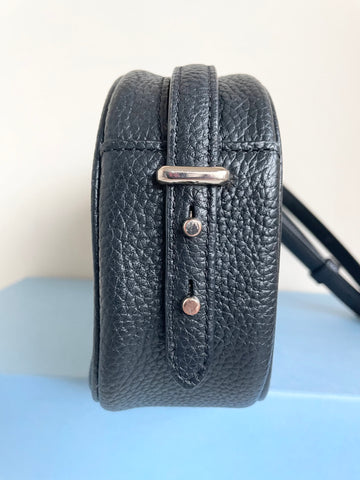 KATE SPADE ANNABEL BLACK LEATHER TASSEL TRIM CROSS BODY/SHOULDER CAMERA BAG