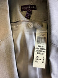 BRAND NEW LONG TALL SALLY LIGHT GREY JACKET & TROUSER SUIT SIZE 12