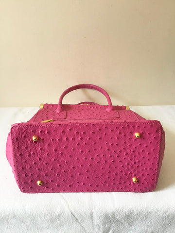 BRAND NEW BORSE IN PELLE FUCHIA PINK LEATHER TOTE BAG