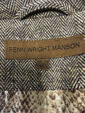 FENN WRIGHT MANSON HERRINGBONE TWEED JACKET SIZE 14