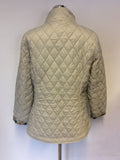 BARBOUR RACHEL QUILT JACKET IN MIST WITH LIBERTY FABRIC TRIM SIZE 16
