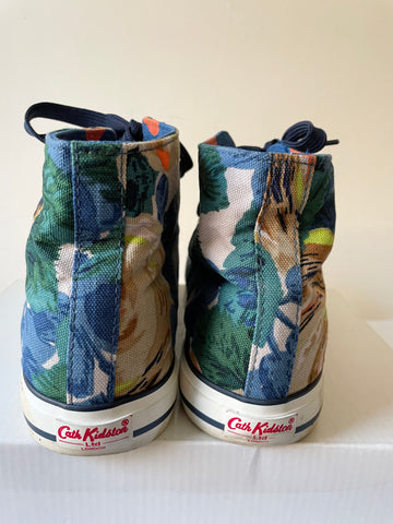 CATH KIDSTON FLORAL PRINT HIGH TOP CANVAS PLIMSOLS & MATCHING BACK PACK