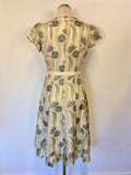 WHISTLES CREAM FLORAL PRINT SILK SPECIAL OCCASION DRESS SIZE 8