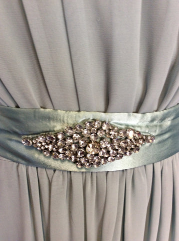 PHASE EIGHT DUCK EGG FULL LENGTH EVENING/ SPECIAL OCCASION DRESS SIZE 18