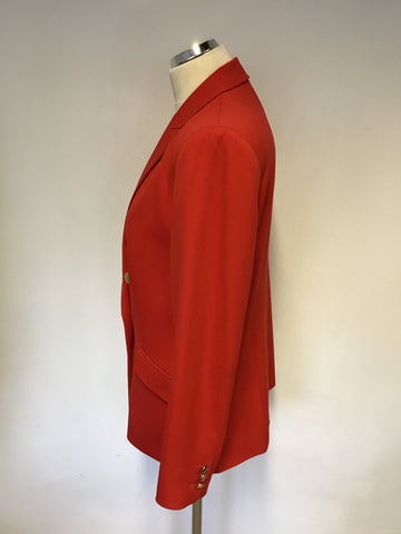 BRAND NEW MARKS & SPENCER RED DOUBLE BREASTED BLAZER SIZE 14