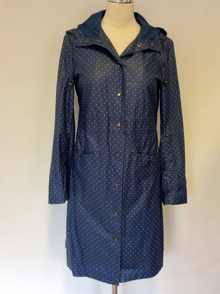NOA NOA BLUE SPOT HOODED RAINCOAT/MAC SIZE XS