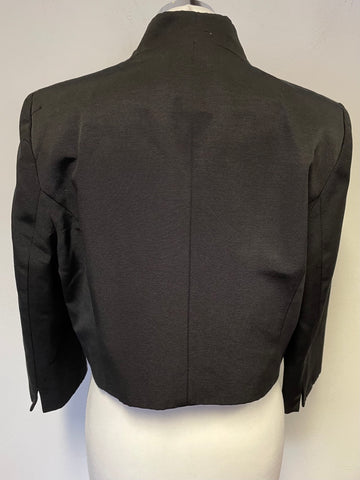 THE COLLECTION FOR DEBENHAMS BLACK SHORT 3/4 SLEEVE OCCASION JACKET SIZE 16