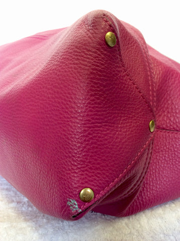 MULBERRY FUSHIA PINK LEATHER OVERSIZE EFFIE HOBO BAG & MATCHING PURSE