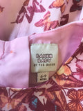 TED BAKER BABY PINK BUTTERLY PRINT DRESS SIZE 6-9 MONTHS