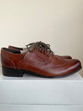 BRAND NEW CLARKS ABINGO TAN BROWN LEATHER LACE UP SHOES SIZE 5.5/38.5