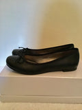 BRAND NEW CLARKS BLACK LEATHER BALLERINA FLATS SIZE 6/39