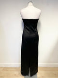 COAST BLACK STRAPLESS EVENING DRESS SIZE 16