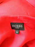 HOBBS FUSCHIA PINK WOOL & SILK CUT OUT BACK PENCIL DRESS SIZE 16