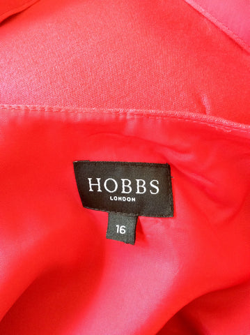 HOBBS FUSCHIA PINK WOOL & SILK CUT OUT BACK PENCIL DRESS SIZE 16