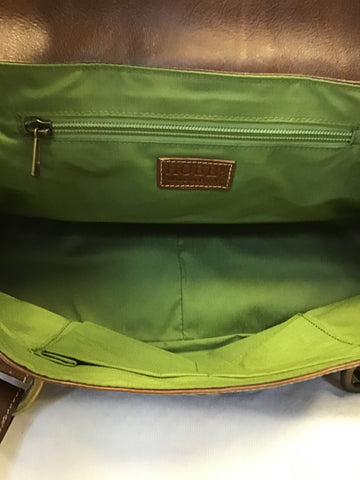 HOBBS CHESTNUT BROWN LEATHER SHOULDER BAG