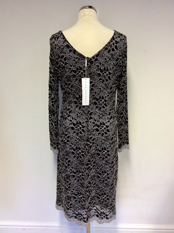 BRAND NEW GINA BACCONI BLACK & WHITE LACE SPECIAL OCCASION DRESS SIZE 16