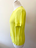 COMPTOIR DES COTONNIERS CITRINE YELLOW SHORT SLEEVE TOP SIZE S