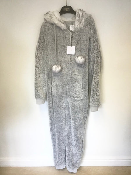 BRAND NEW JOHN LEWIS GREY HOODED ONE PIECE SIZE L