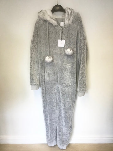 BRAND NEW JOHN LEWIS GREY HOODED ONE PIECE SIZE L