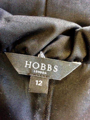HOBBS BLACK PLEATED COLLAR SLEEVELESS TOP SIZE 12