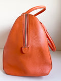 DESIGNER LOPEZ TAIBO ORANGE LEATHER TOTE BAG